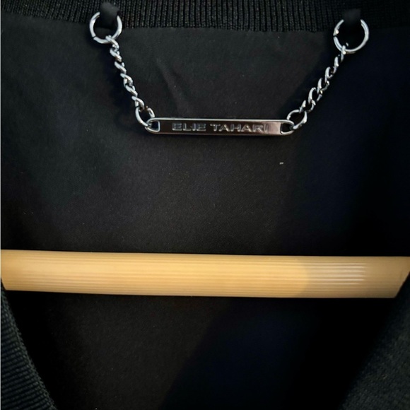 Elie Tahari Black Bomber Jacket - Picture 2 of 7